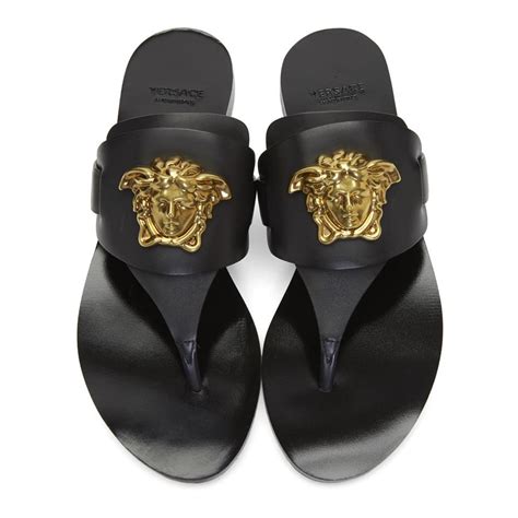 versace palazzo flat thong sandals|Shop Versace Palazzo Medusa Flip Flops .